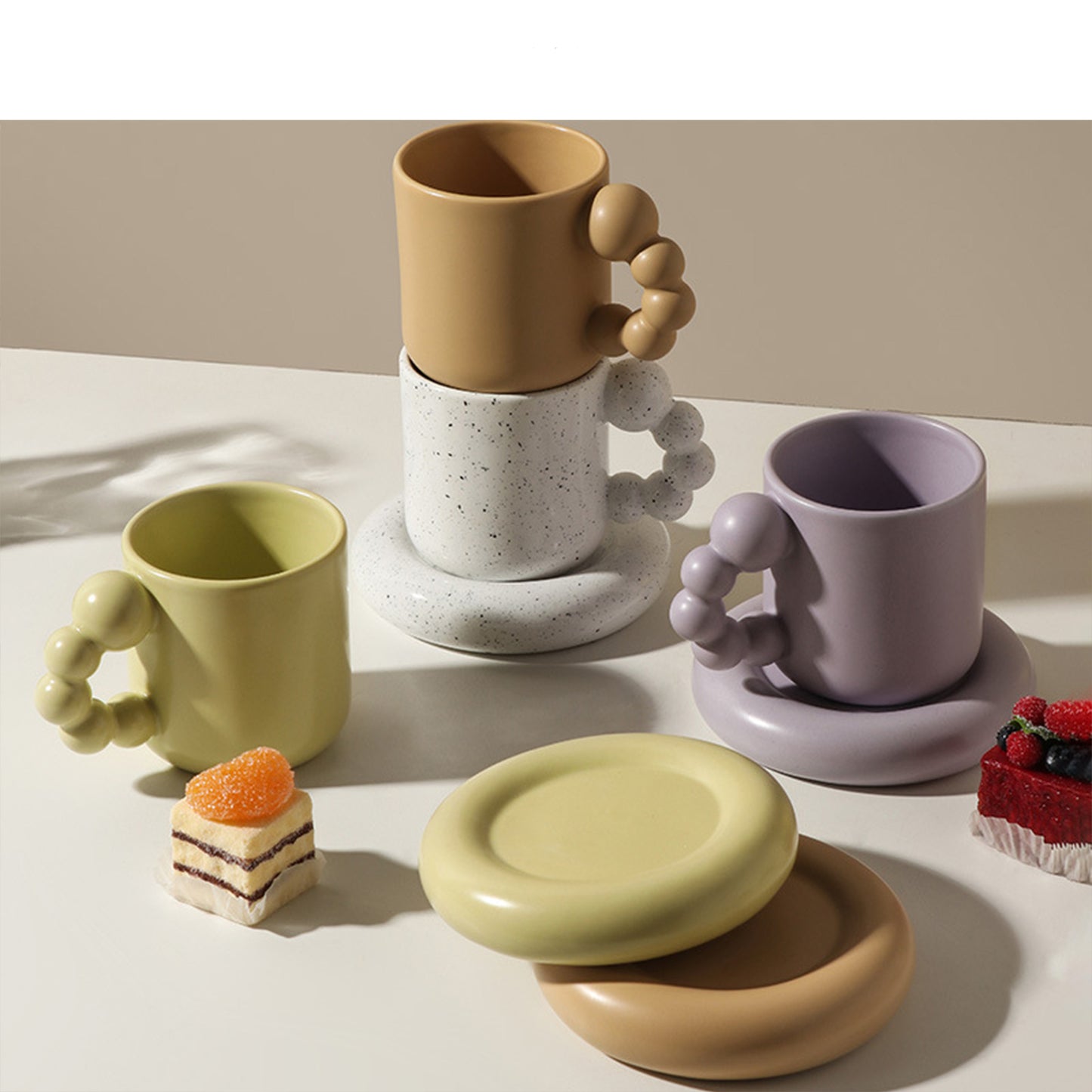 Minimalist Ceramic Mug Fat Mug Set